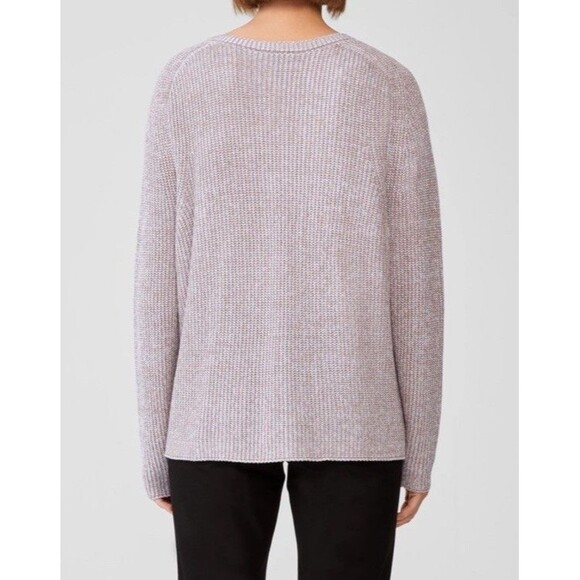 EILEEN FISHER Peruvian Organic Cotton Blend Crew Neck Top Sweater Oversized XXS - Picture 2 of 16